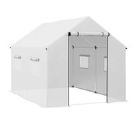 Chilli Seating Chilli Polyethylene Walk-In Polytunnel Greenhouse, 2 X 3(M), White