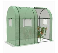 Chilli Seating Chilli Tomato Greenhouse, Garden Growhouse With 2 Roll-Up Doors And 4 Mesh Windows, Portable Indoor Outdoor Green House