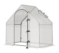 Chilli Seating Chilli Walk-In Greenhouse With Window Roll-Up Door, Portable Garden Grow House With Steel Frame For Vegetable Plant Herb