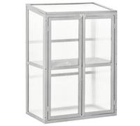 Chilli Seating Chilli Wooden Cold Frame Greenhouse Polycarbonate Garden Grow House For Flower Vegetable Plants With Adjustable Shelf