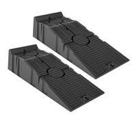 Chilli Seating Durhand 2 Pcs Car Ramps Heavy Duty 2.5 Ton Motorhome Levelling Ramps, Plastic Garage Workshop Car Lift, Portable Car Ramp, Black