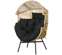 Chilli Seating Tiki Wicker Egg Outdoor Chair Brown