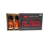 Chilli Skulls Hot Sauce Set 3 Pack Spicy Sauce Collection Gourmet Gift Box with Assorted Hot Sauce Challenges Test Your Spice Tolerance (One Size, Hot Sauce Challenge (4 Levels Bottle))