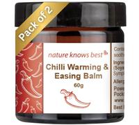 Chilli Warming and Easing Balm by Power Health (Nature Knows Best) | 2 Pack of 60g Pot Heat Rub for Muscle Pain Relief | Chilli (Capsaicin) Muscle Rub for Runners, Atlhetes & Everyday Muscle Relief