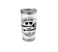 Chillin and Grillin Grill Master Steak Barbecue BBQ Party Stainless Steel Insulated Tumbler
