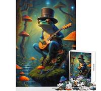 Chillin Frog Guitar Music Jigsaw for Adults1000 Pieces Great Gifts for Games Hand Speed Race AntiStress Toys for And from 14 Years And over (38x52cm)