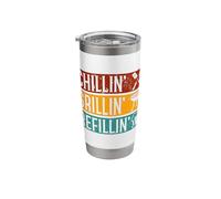 Chillin Grillin Refillin Funny Barbeque Stainless Steel Insulated Tumbler