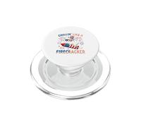 Chillin' Like A Firecracker 4th Of July US Flag Boo Ghost PopSockets PopGrip for MagSafe