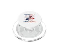 Chillin' Like A Firecracker 4th Of July US Flag Chicken PopSockets PopGrip for MagSafe