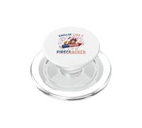 Chillin' Like A Firecracker 4th Of July US Flag Guinea Pig PopSockets PopGrip for MagSafe