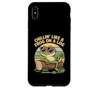 Chillin' Like A Frog On A Log Fun Retro Style Case for iPhone XS Max