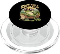 Chillin' Like A Frog On A Log Fun Retro Style PopSockets PopGrip for MagSafe