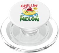 Chillin’ Like A Melon Kawaii Watermelon Summer Beach Vibes PopSockets PopGrip for MagSafe