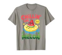 Chillin’ Like A Melon Kawaii Watermelon Summer Beach Vibes T-Shirt