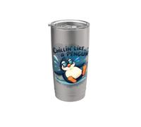 Chillin Like A Penguin Funny Relaxed Humor Stainless Steel Insulated Tumbler