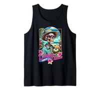 Chillin Like A Villain Summer Skeleton Beach Bum Vibes Tank Top