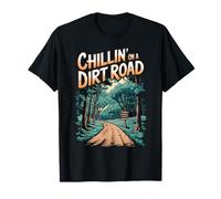 Chillin On A Dirt Road Folk Style Western Country Music T-Shirt