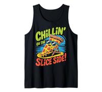 Chillin On The Slice Side Pizza Design Tank Top