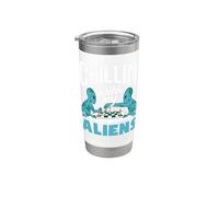 Chillin with My Aliens Halloween Funny Stainless Steel Insulated Tumbler