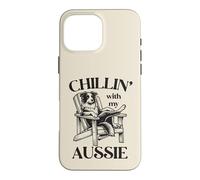 Chillin' with my Aussie Dog Summer Lounge Chair Case for iPhone 16 Pro Max