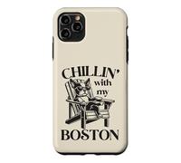 Chillin' with my Boston Terrier Dog Summer Lounge Chair Case for iPhone 11 Pro Max