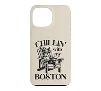 Chillin' with my Boston Terrier Dog Summer Lounge Chair Case for iPhone 13 Pro Max