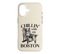 Chillin' with my Boston Terrier Dog Summer Lounge Chair Case for iPhone 16