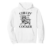 Chillin' with my Cocker Spaniel Dog Summer Lounge Chair Pullover Hoodie