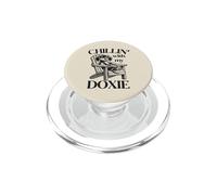 Chillin' with my Doxie Summer Lounge Chair Dachshund PopSockets PopGrip for MagSafe