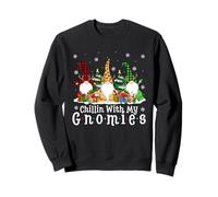 Chillin With My Gnomies Funny Christmas Gnome Family Xmas Sweatshirt