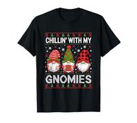 Chillin' with My Gnomies Funny Christmas Gnome Lovers T-Shirt