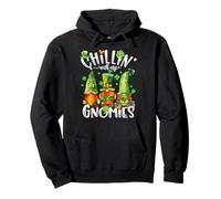 Chillin with my gnomies Irish Lucky Gnomes St. Patricks Day Pullover Hoodie