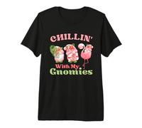 Chillin with My Gnomies Tropical Gnomes with a Flamingo Premium T-Shirt