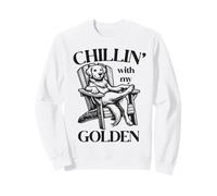 Chillin' with my Golden Retriever Dog Summer Lounge Chair Sweatshirt