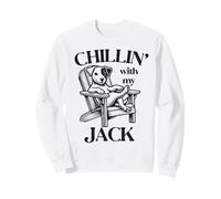 Chillin' with my Jack Dog Summer Lounge Chair Jack Russell Sweatshirt