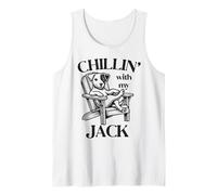 Chillin' with My Jack Dog Summer Lounge Chair Jack Russell Tank Top