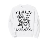 Chillin' with my Labrador Dog Summer Lounge Chair Sweatshirt