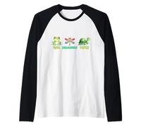 Chillin' with My Nature Crew - Frog, Turtle & Dragonfly Raglan Baseball Tee