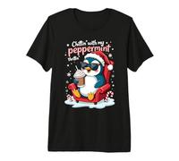 Chillin' with My Peppermint Thrillin' Christmas Penguin Premium T-Shirt