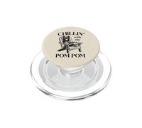 Chillin' with my Pom Pom Summer Lounge Chair Pomeranian PopSockets PopGrip for MagSafe