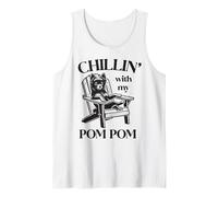 Chillin' with My Pom Pom Summer Lounge Chair Pomeranian Tank Top