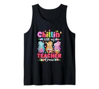 Chillin' with My Teacher Crew Three Gnomes Bunny Easter Tank Top