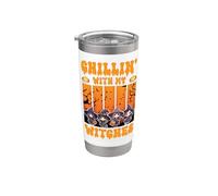 Chillin with My Witches Halloween Witch Party Trick Or Treat Stainless Steel Insulated Tumbler