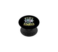 Chillin' With My Zombies Funny Halloween Zombie Lover PopSockets Adhesive PopGrip