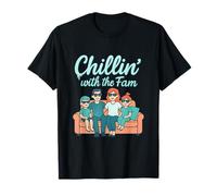 Chillin' with The Fam Family Squad Graphic Print T-Shirt