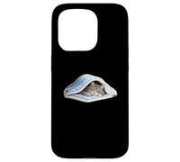 Chilling gray tabby Cat Under Blanket Cute for Cat Lover Case for iPhone 15 Pro