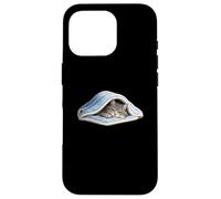 Chilling gray tabby Cat Under Blanket Cute for Cat Lover Case for iPhone 16 Pro