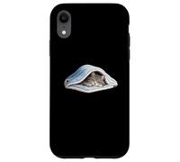 Chilling gray tabby Cat Under Blanket Cute for Cat Lover Case for iPhone XR