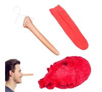 CHILLING Halloween Witch's Nose, Fake Tongue, Heart-Patterned Fake Body Parts, and Bloody Props Simulating Body Parts