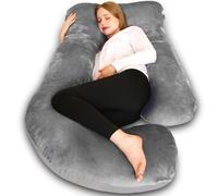 Chilling Home Pregnancy Pillow, 55 inches Maternity Pillow for Pregnant Women, Comfortable J Shaped Full Body Pillow Pregnancy Pillows for Sleeping, with Washable Cover (Dark Grey)